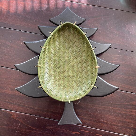 Pier 1 Imports Pine Tree Woven Basket NWT - Picture 4 of 9